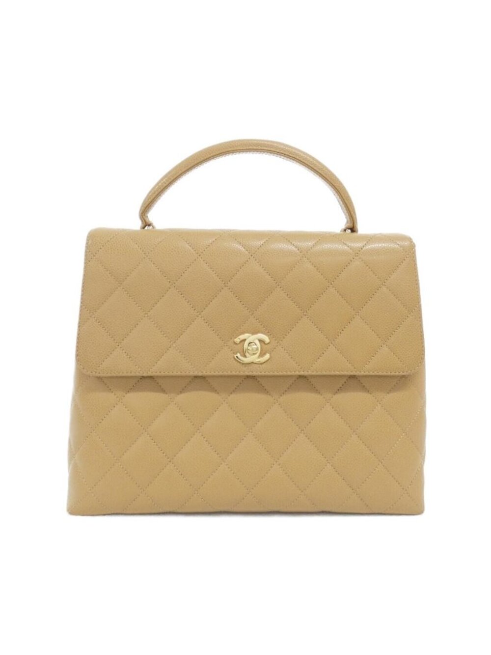 Chanel Vintage Bag Handbag Beige